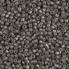Miyuki delica Beads 11/0 - Galvanized semi-frosted graphite DB-1186